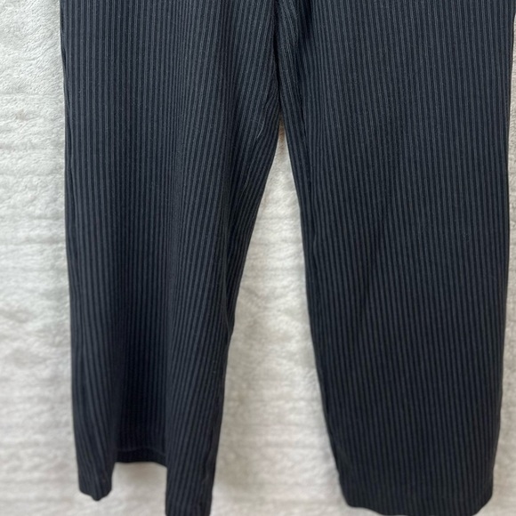 MAGASCHONI Black Double Pinstriped Stretch Pants Size Medium Pull On - Picture 3 of 11